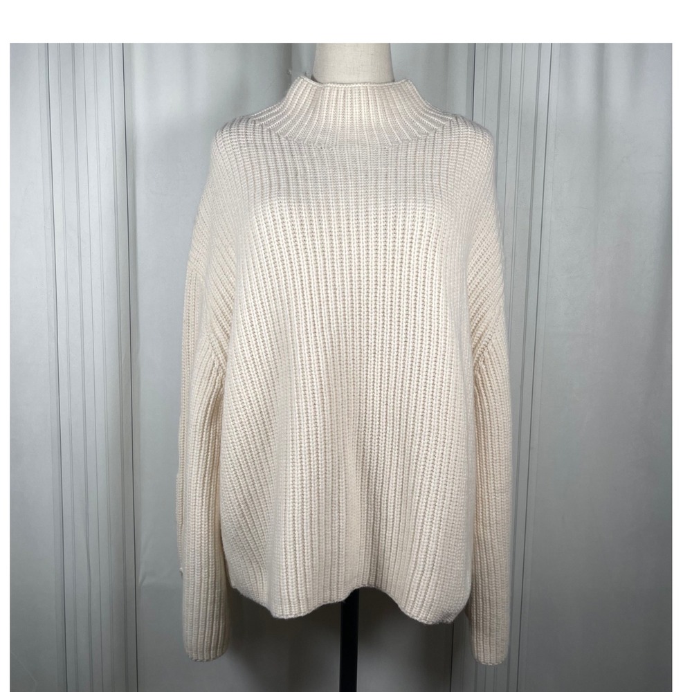 NWT Stockholm Atelier & Other Stories – Wool Mock Neck Sweater – Cream‎ – Size M